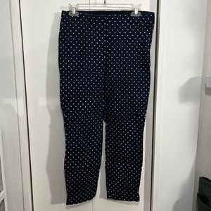Old Navy Navy Blue Polka Dot Slim Pants